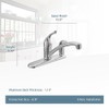 Moen Chateau Chrome One-Handle Low-Arc Kitchen Faucet with Side Sprayer