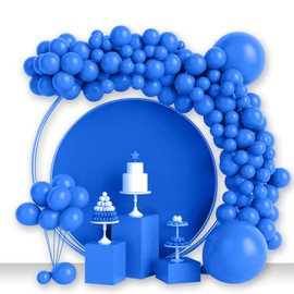 MAIAGO Blue Latex Balloons 104 Pack 18inch + 12inch + 5inch Blue Party Balloons Helium Balloons Graduation Decorations Baby Shower Gender Reveal Party Supplies Birthday Party Decoration