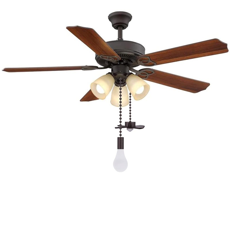 SmoTecQ Ceiling Fan Pull Chain Extender with Decorative Frosted Glass