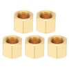 PATIKIL 1/8" NPT Female Brass Pipe Fitting Cap, 5Pcs Outer