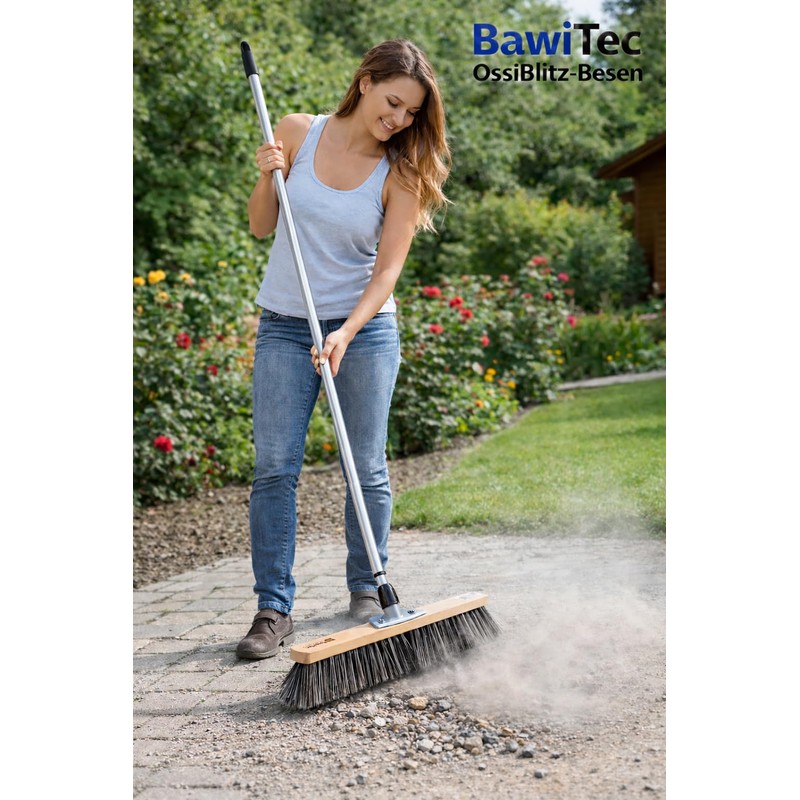 Ossiblitz Professional Broom 50 cm Wide with Telescopic Handle Hard