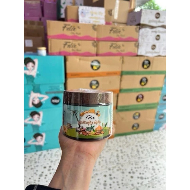 Felix Body Scrub Organic ស្ក្រាប់ទឹកឃ្ម