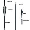 Pointdo 28"/30"/32inch Carbon Arrow Practice Hunting Arrows with Removable Tips