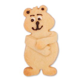 Staedter Push-Me-Bear Cookie Cutter, Stainless Steel