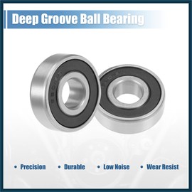 TUCKBOLD 10 Pcs 6201-2RS Deep Groove Ball Bearing 12x32x10mm Double Sealed Automotive Parts