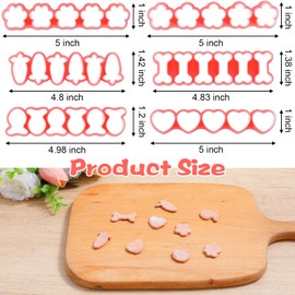 6 Set Mini Cookie Cutters, Goldfish Dog Bone Paw Heart Flower Carrot Cookie Cutter Set, Homemade Biscuit Cutters for Baking Pet Snacks Fondant Dog Themed Party