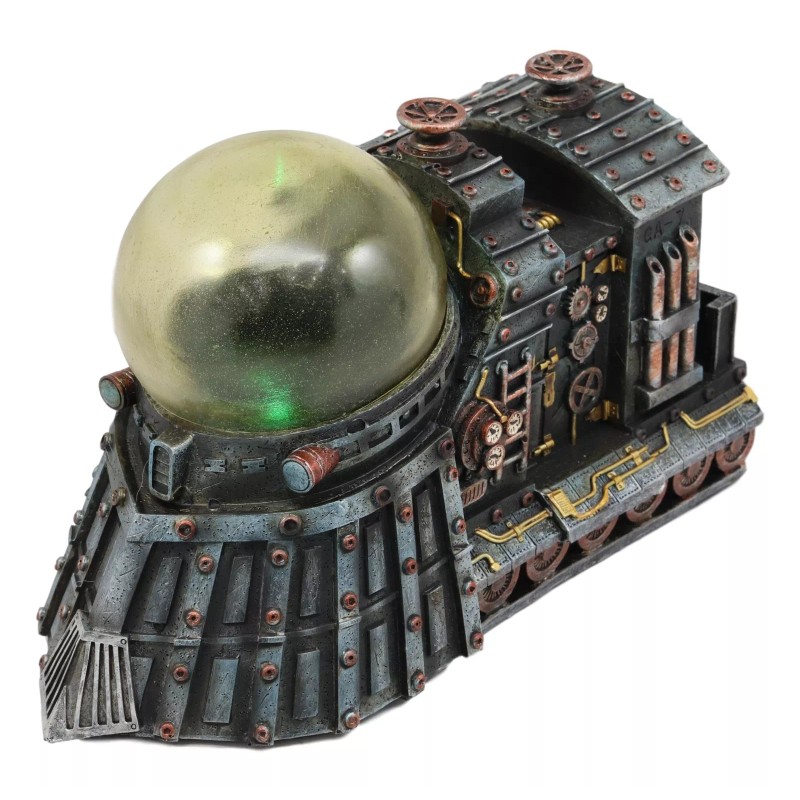 Steampunk Thermal Steam Engine and Light Source Powered Locomotive Train