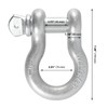 ZOENHOU 1-1/8 Inch D Ring Shackle, 9.5 Ton / 20,944