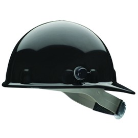 Fibre-Metal by Honeywell E2QRW11A000 Super Eight Ratchet Cap Style Hard Hat with Quick-Lok, Black