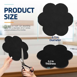 Stick-on Compost Bin Odor Filter: Activated Charcoal Deodorizer Sheets for Kitchen Trash Can, Compost Bucket, Diaper Pail, Garbage Can, Countertop and Recycle Bin - 6 Replacements 6.7" Flower Shape