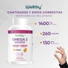 Wellthy Omega 3 Epax® 260 Cápsulas Ácidos Grasos 2000mg. Aceite