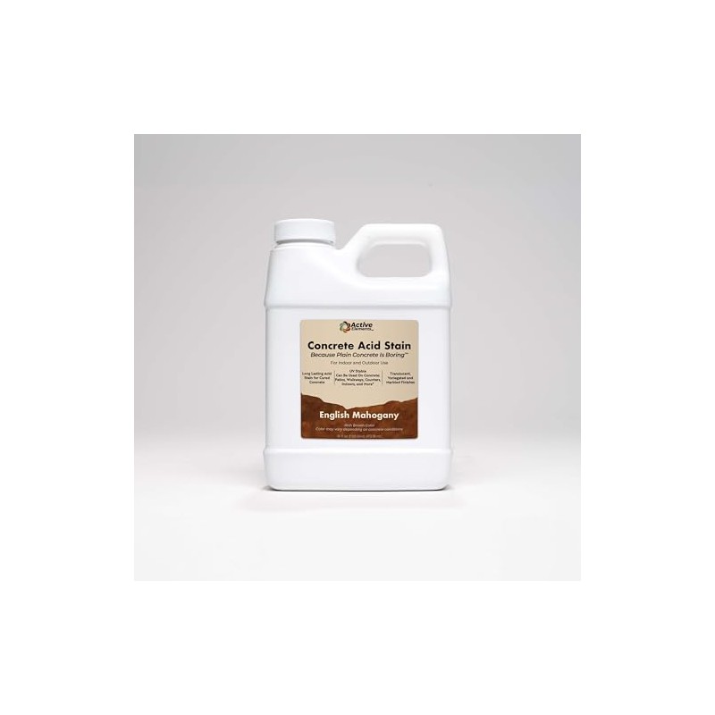 Concrete Acid Stain Interior Concrete English Mahogany (Rich Brown Color)