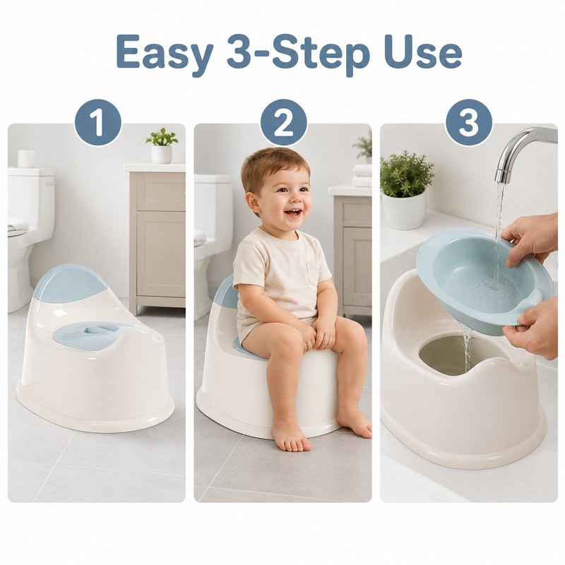 Toddler Potty Training Toilet Seat for Kids - Lightweight Spill-Proof