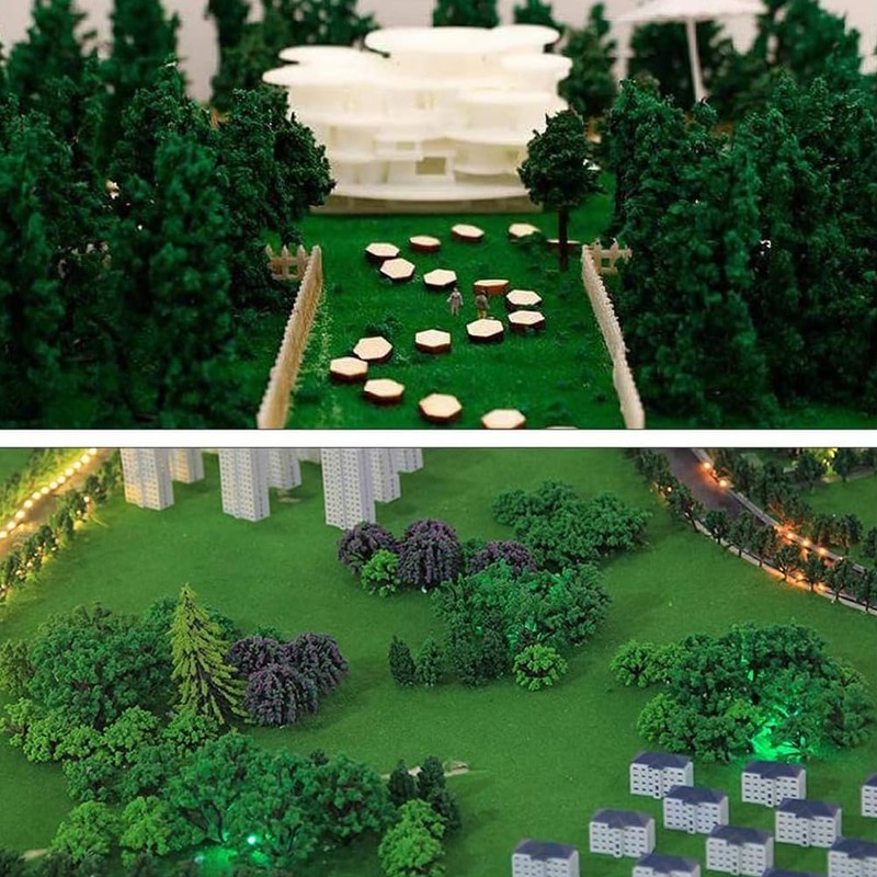 Model Trees Mixed 50pcs Mixed Model Trees, Garden Trees Miniature,