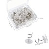 100Pcs Clear Heads Twist Pins Upholstery Pins with Storage Box