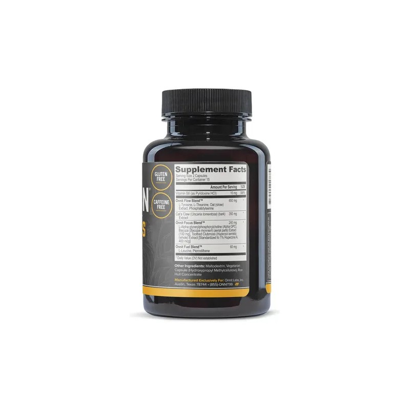 Alpha BRAIN Suplemento Nutricional Onnit Cápsulas 30 unid Sin Sabor