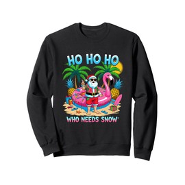 Funny Tropical Santa Christmas Vacation Beach Gift Sweatshirt