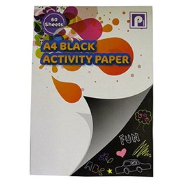 Pennine A4 Black Paper Activity Drawing Notepad - 60 Sheets