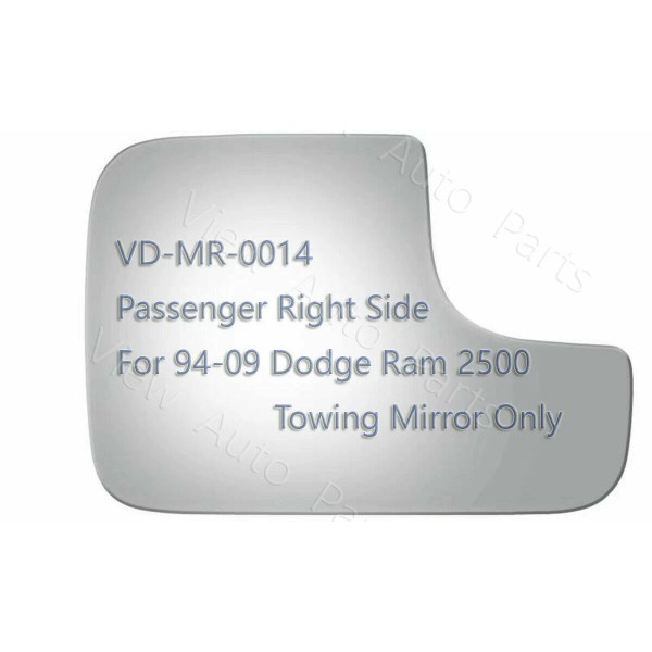 Quality Aftermarket Replacement Mirror Glass For 1994-2009 Dodge Ram Pickup