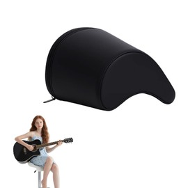 HOSASSPER Guitar Cushion PU Leather Cover Support Pad for Acoustic, Electric & Bass Guitars - Leg Rest & Leg Pad for Guitarists, Classical & Musical Instrument Accessories