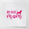 Decal Stickers of Beagle Mom (Pink) (Set of 2) Premium
