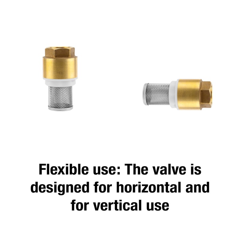 Gardena 07221-20 33.3 mm G 1-Thread Brass-Foot Valve - Silver/Gold
