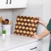 Homwoody 3D Handmade Walnut End Grain Wood Cutting Board -