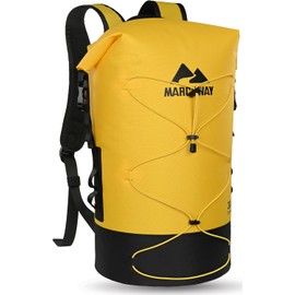 MARCHWAY - Bolsa seca flotante con tapa enrollable, flexible, ligera, de nailon con revestimiento de TPU, impermeable, 20 L/30 L/40 L con correas acolchadas para navegar, kayak, natación, senderismo