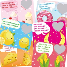 Fancy Land Valentines Day Cards Scratch-Off Jokes for Kids Classroom Exchange 36 Pack