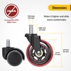 HOLKIE Gaming Chair Wheels - Silent Roller Blade Casters for