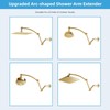 Hibbent Shower Head Extension Arm,16" Solid Brass Adjustable Extender with