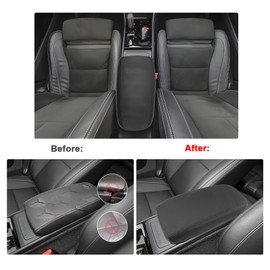 SXCY for 2025 XC40 Armrest Cover for Volvo XC40 2018-2025 Accessories 2025 XC40 Center Console Cover 2025 XC40 Middle Console Cover (Black Line Thin Cover)