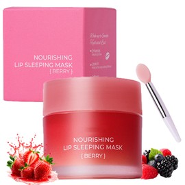 Lip Sleeping Mask Overnight Lip Skincare - Lip Moisturiser Lip Mask for Dry Cracked Peeling Lips, Fades Lip Lines & Repairs Chapped Lips, Non-Greasy Lip Balm for Daily Use Lip Care