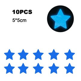 Dreothy 10Pcs/Set Diamond Grade Star Reflective Stickers,High Intensity Night Safety Sign Car Stickers and Decals for Car Window Decals Truck Helmet Bicycle Bumper Sticker (Star, Blue)