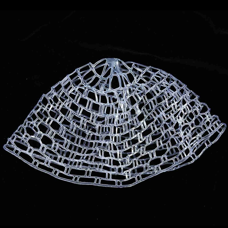 Outdoor Fly Fishing Landing Net Clear Rubber Replacement Mesh Bag(Mudium)