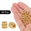 QUARKZMAN Pack of 50 M2 threaded inserts made of brass,