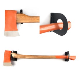 MegaMaxx Universal Black Garden Tool Brackets - DIY Tool Wall Holder Hooks for Landscaping - Wall Mounted Hanger Racking Storage Bracket Unit for Gardening, Workshop, Warehouse, Shed, Garage