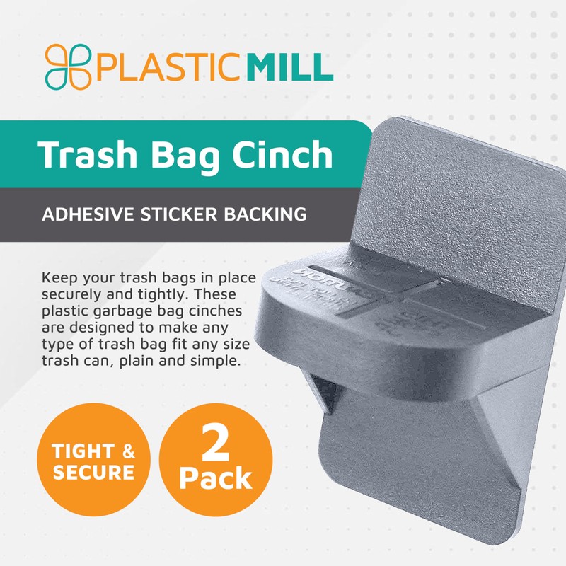PlasticMill Trash Bag Cinch - Trash Bag Holder for Trash