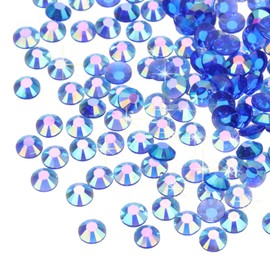 MECCANIXITY 25000 Pcs Transparent Dark Blue Resin Flatback Rhinestone SS16 4mm Resin Non Hotfix Rhinestones for Crafts DIY Design, Tumblers, Clothes, Makeup, Nail Art
