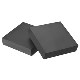 PATIKIL Rubber Bench Block 4"x4"x1", 2 Pack Square Stamping Base for Jewelers Hammering, Shaping, Chasing, Flattening Metals, Black