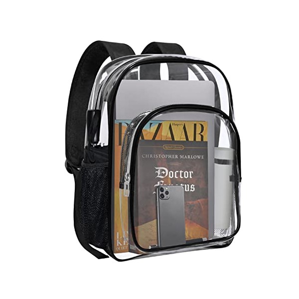 HEEYA Clear Backpack Heavy Duty Transparent Backpack for School Security