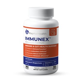 RAPHA HEALTH Immunex - Immune and Wellness Support | Metabolic & Antioxidant Booster | Magnesium, Selenium, Zinc, Vitamin C, Ashwagandha | 90 Capsules - 30 Servings