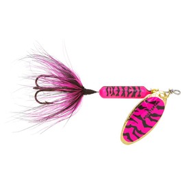 Yakima Bait Wordens 218-PK Rooster Tail in-Line Spinner, 1 oz, Treble Hook, Pink