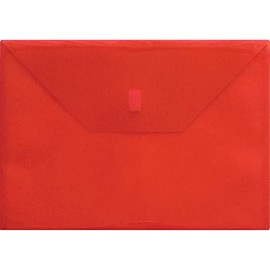 Lion Design-R-Line Poly Envelope, 9-3/8 x 13 Inches, Transparent Red, 1 Envelope (22080-RD)