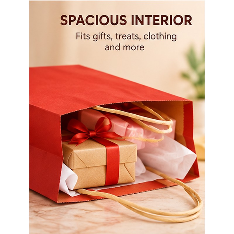 Kraft Paper Gift Bags with Handles for Party Favors –