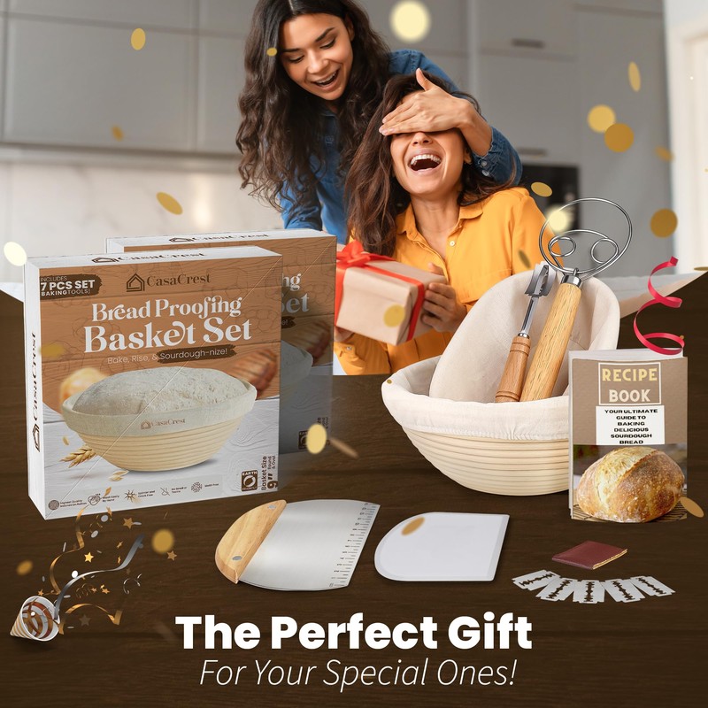 Casa Crest Sourdough Bread Baking Kit - Includes 1 Oval