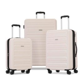 Westridge Hardshell Luggage Set - 3 Piece Set - 20" Carry-On, 24” & 28” Checked Luggage Set with 360° Spinner Wheels - Expandable Suitcases for Extended Travel - Durable ABS Shell - Light Pink
