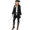 Narrenkiste O9669-42 schwarz Damen Piraten Jacke lang Barock Mantel Gr.42
