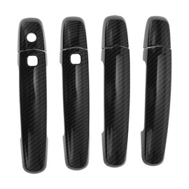 Motoforti Car Door Handle Cover Trim, Side Door Handle Cover, for Suzuki Swift Vitara S-CROSS 2012-2018, ABS Carbon Fiber Black 1 Set