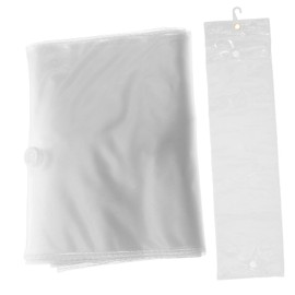 Baluue 5pcs Clear PVC Hanging Wig Storage Bags Hair Extension Packaging Organizer for Travel and Dustproof Protection